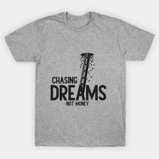 Chasing Dreams, Not Just Money: Inspirational Quotes T-Shirt by A Floral Letter Capital letter A | Monogram, Sticker